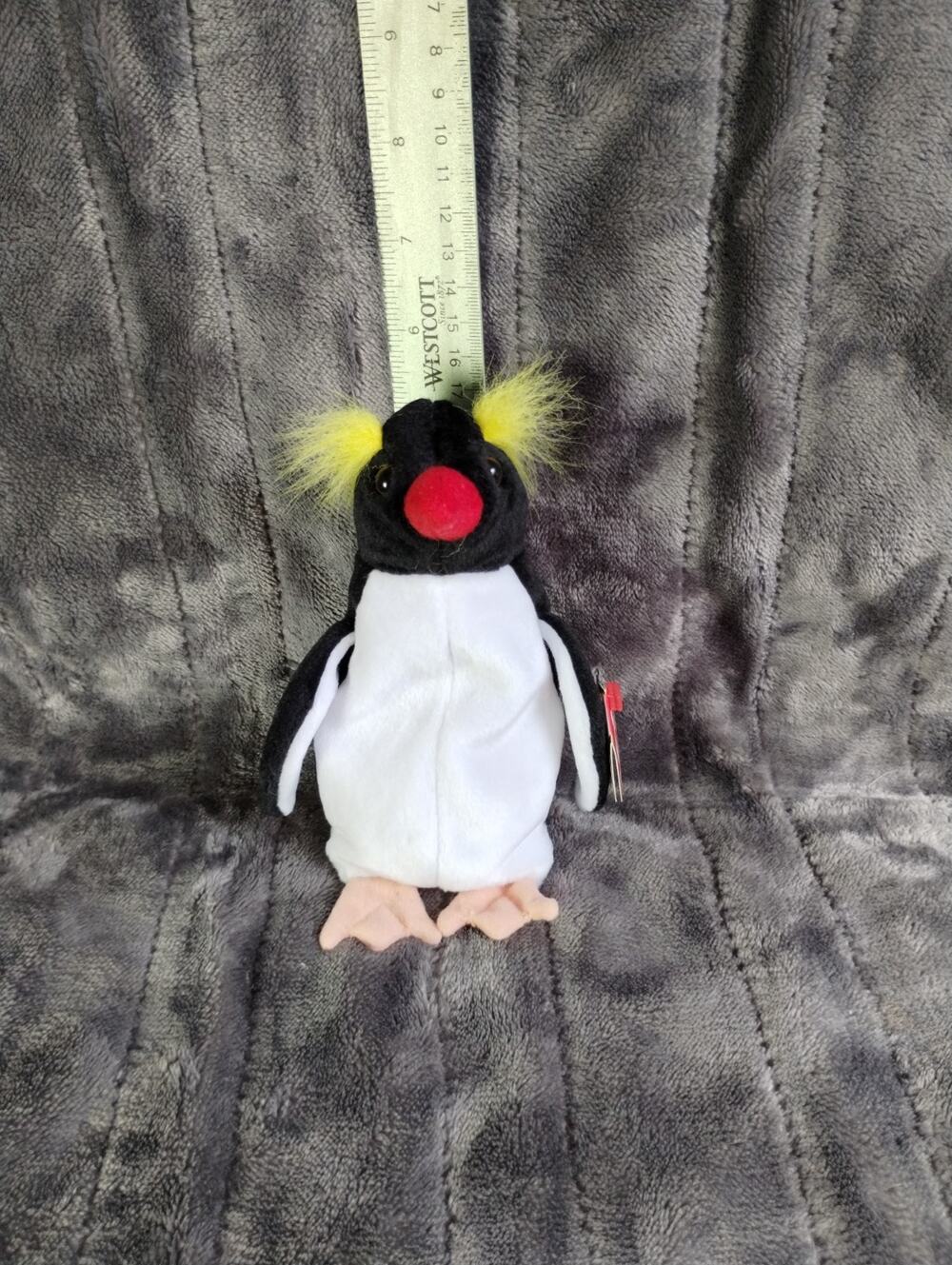 Ty Beanie Baby Frigid Penguin Plush Black White Yellow 6.5" Tags